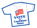 Political tshirts really help make the political campaign and send a strong political advertisement to your supporters